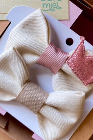 Moños en Lino para Niñas | Par de Moños hechos a mano