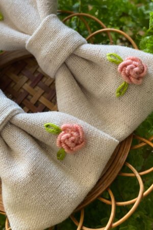 Dúo de Lazos Rebeca Bordados a hecho a mano